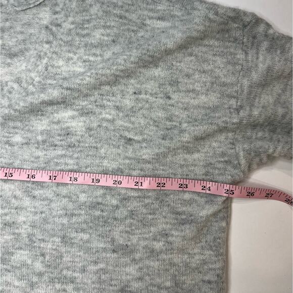 Lightweight Soft Heather Gray Colorful Jeweled Button Up Cardigan XL - Picture 10 of 10